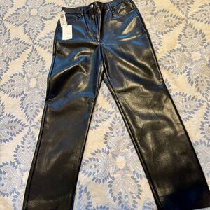 Aritzia/ Wilfred melina™ pant, High-waisted Vegan Black Leather pants, Sz 10